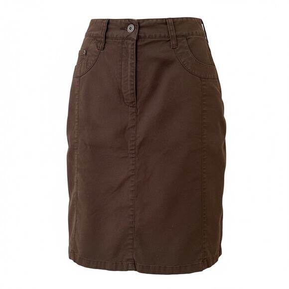 Talbots Dresses & Skirts - Talbot Women Brown Straight 5 Pocket Design Skirt Size 12